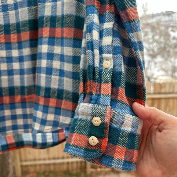 J. Crew Plaid Boyfriend Button Down Soft Flannel size 10 - Picture 9 of 15